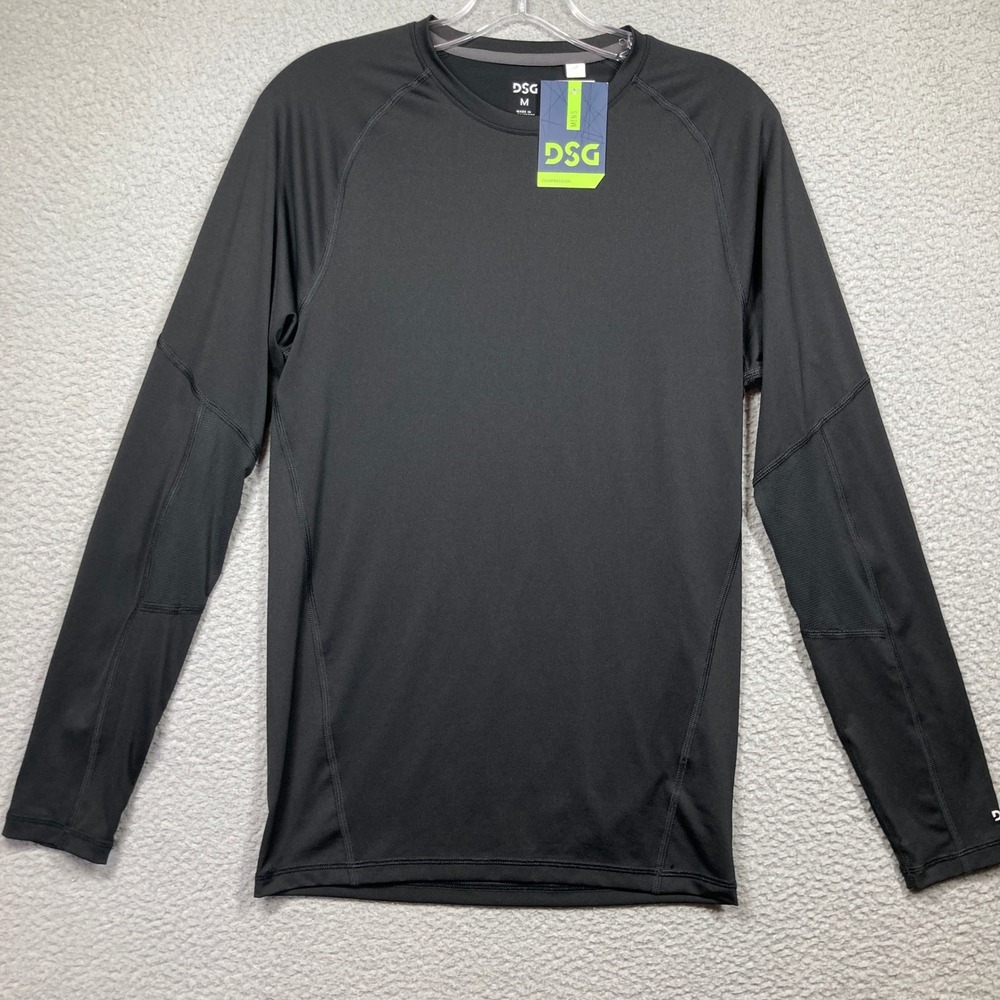 DSG Compression Shirt Mens Medium NEW Black Long Sleeve Athletic Performance Top